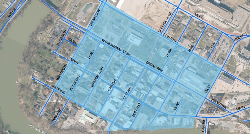 How many on-street parking spots do think are in the portion of downtown shown in this map?