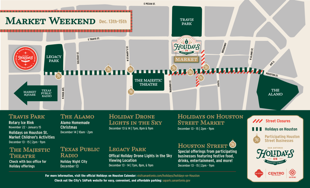 Holidays on Houston map